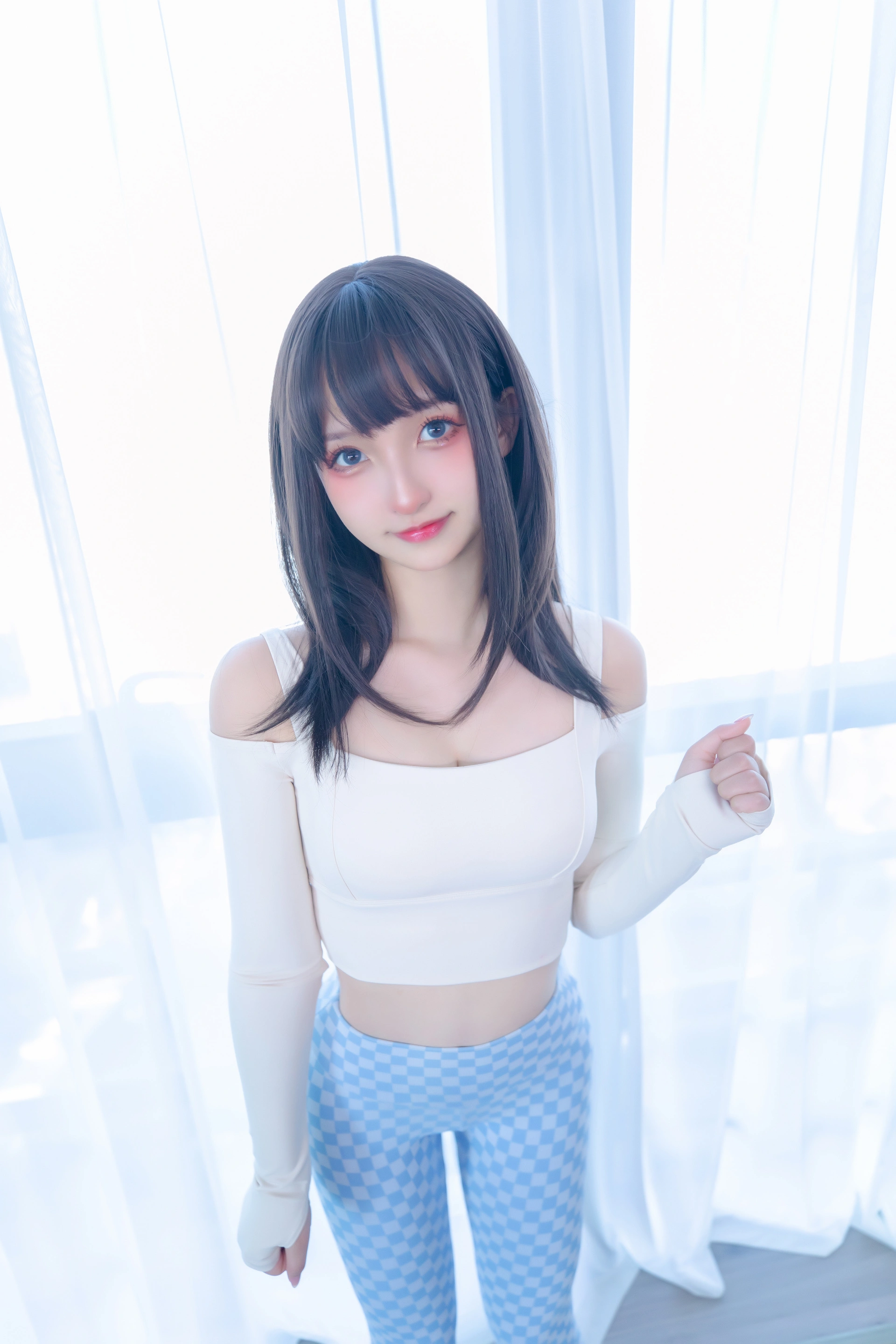 神楽坂真冬 - NO.95 蓝白格 1