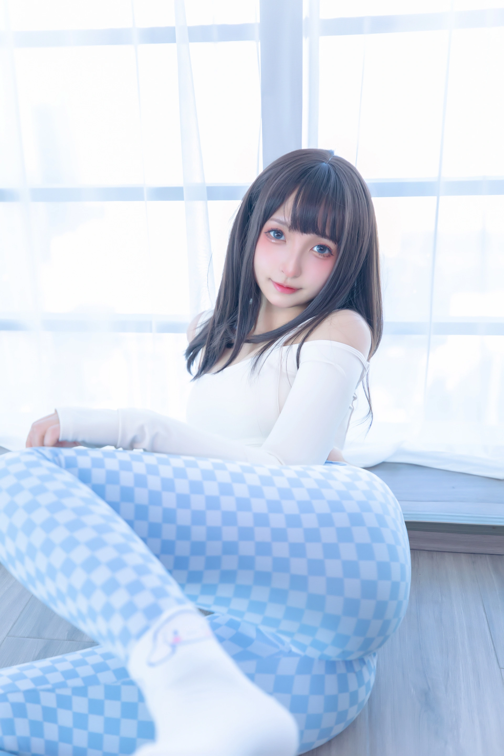 神楽坂真冬 - NO.95 蓝白格 2