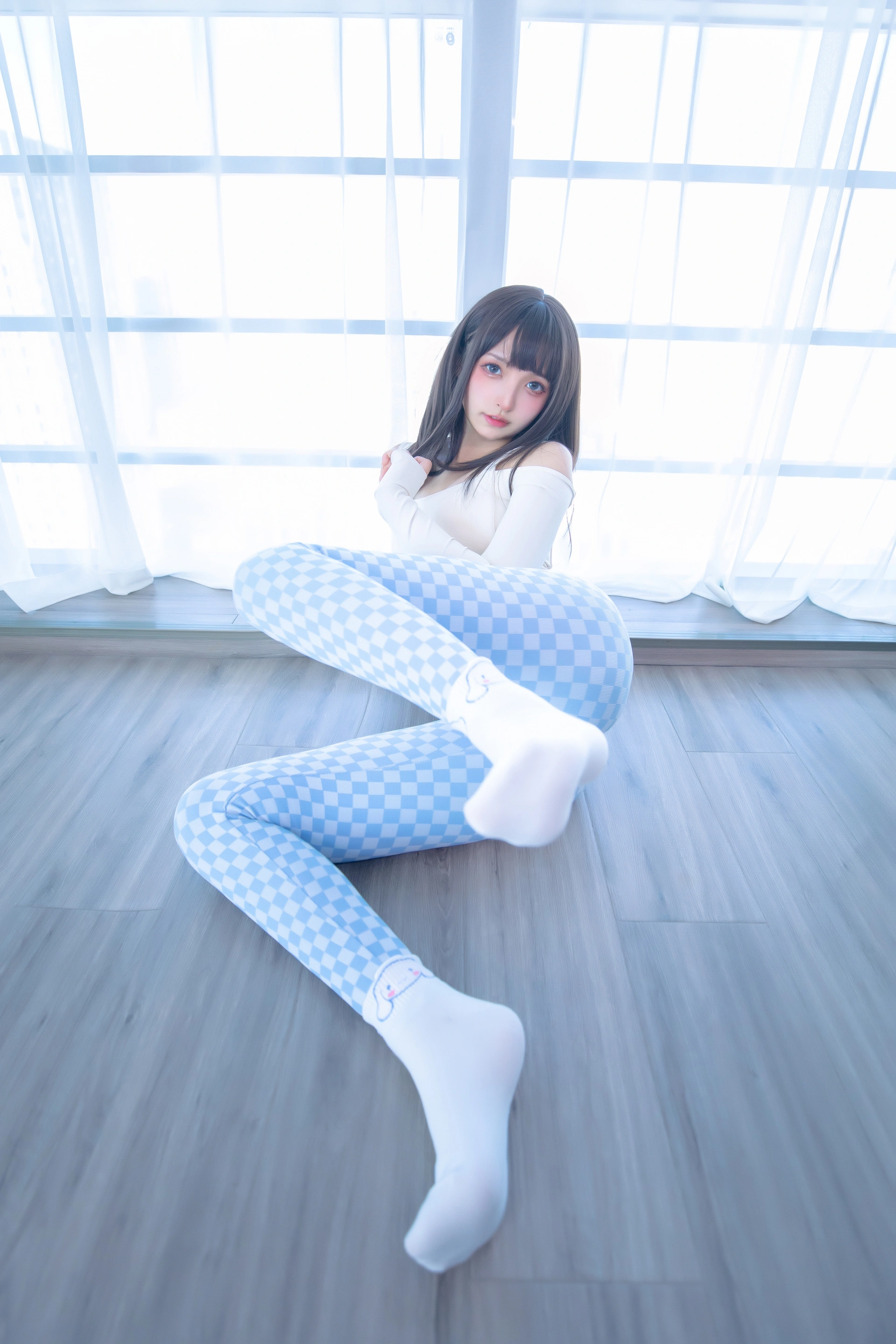神楽坂真冬 - NO.95 蓝白格 3